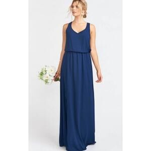 Show Me Your Mumu Kendall Maxi Dress in Navy - XXS